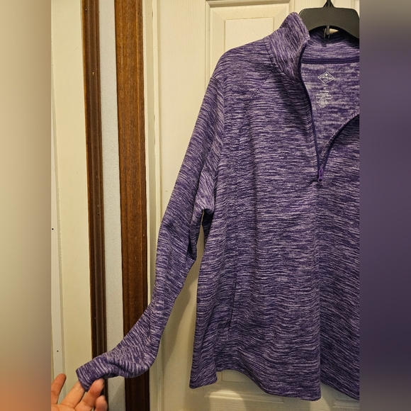 EUC St. John's Bay Purple Fleece Top - 1X - Picture 4 of 6